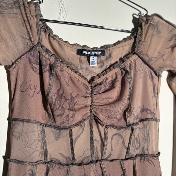 Urban Outfitters Trinity Sheer Mesh Midi Dress - Picture 5 of 10